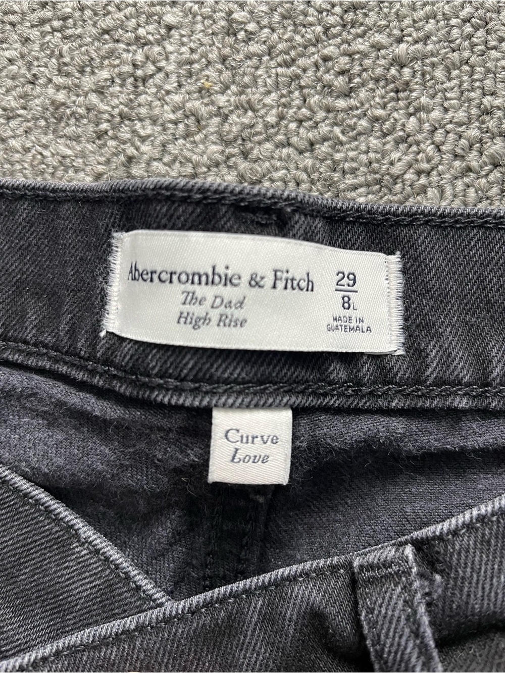 Abercrombie & Fitch The Dad High Rise Jeans - Charcoal